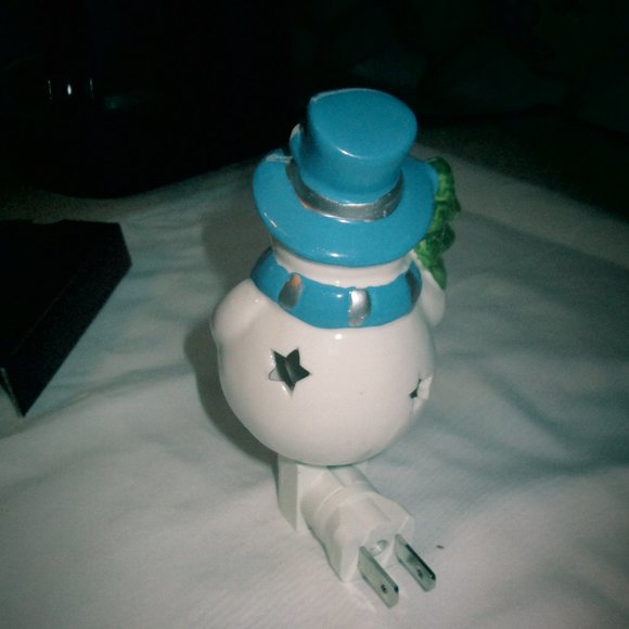 Adeline Porcelain Snowman Night Light - Picture 2 of 6